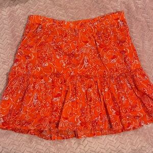 Carve Designs Orange Paisley Mini Skirt